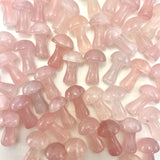 1" Rose Quartz Mushroom, Small Rose Mushroom, Rose Quartz Carving, Mushroom Carving Rose Quartz, P-124
