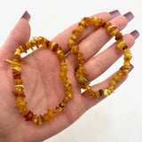 Amber Chip Bracelet, Polished Amber Bracelet, Chip Amber Bracelet, Natural Amber Bracelet, GC-62