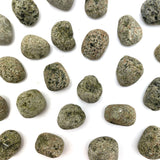 Epidote Tumbled Stone, Tumbled Epidote, Rough and Smooth Epidote