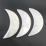 Large Selenite Moon, Selenite Moon, Selenite Charging Plate