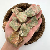 Unakite Gemstone, One stone or a Baggy, Rough Unakite, Raw Unakite