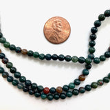 4mm Round Bloodstone Bead, Bloodstone Bead, Bloodstone Bead Strand, 16” Bloodstone Bead Strand