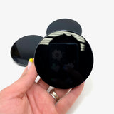 Obsidian Mirror, Scrying Mirror, Black Obsidian Mirror, Flat Obsidian Plate, Scrying Plate, T-146