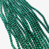 4mm Round Malachite Bead, Malachite Bead, Malachite Bead Strand, 16” Malachite Bead Strand
