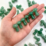 1" Green Aventurine Mushroom, Small Aventurine Mushroom, Aventurine Carving, Mushroom Carving Green Aventurine, P-116