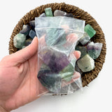 Fluorite Gemstone, One stone or a Baggy, Rough Rainbow Fluorite, Raw Rainbow Fluorite
