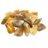 Yellow Hematoid Quartz, Tumbled Golden Healer, Tumbled Hematoid Quartz, T-148