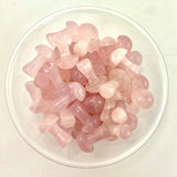 1" Rose Quartz Mushroom, Small Rose Mushroom, Rose Quartz Carving, Mushroom Carving Rose Quartz, P-124