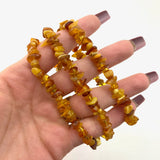 Amber Chip Bracelet, Polished Amber Bracelet, Chip Amber Bracelet, Natural Amber Bracelet, GC-62