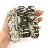 4" Peppermint and White Sage Bundle, Peppermint Smudge, Peppermint Sage Bundle