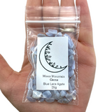 Blue Lace Agate Chips, 25 grams of Blue Lace Agate, Small Blue Lace, Tumbled Blue Lace