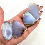 Blue Chalcedony Slice, Chalcedony Slab, Natural Blue Chalcedony, Polished Chalcedony, P-105