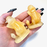 Orange Calcite Charmader, Medium Orange Calcite Charmander, Charmander Gemstone Carving, Charmander Crystal Carving