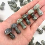 1" Labradorite Mushroom, Small Labradorite Mushroom, Labradorite Carving, Mushroom Carving Labradorite, P-127