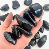LARGE Black Tourmaline Tumble, Smooth Black Tourmaline Tumble, Healing Tourmaline Tumble, T-10