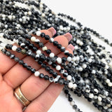4mm Round Zebra Jasper Bead, Zebra Jasper Bead, Zebra Jasper Bead Strand, 16” Zebra Jasper Bead Strand