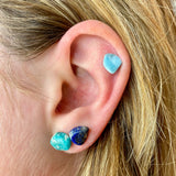 Larimar Stud, Lapis Stud, Amazonite Stud, Gemstone Stud Earrings, Gemstone Studs