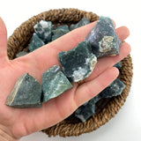Green Moss Agate Rough, One stone or a Baggy, Rough Green Moss, Raw Green Moss Agate
