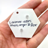 Larimar Stud, Lapis Stud, Amazonite Stud, Gemstone Stud Earrings, Gemstone Studs