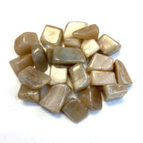 Earth Moonstone Tumble, Natural Moonstone Tumble, Flash Moonstone, Earth Moonstone Pocket Stone, T-161