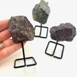 Dragonblood Jasper Stand, Rough Dragonblood on a stand, Dragonblood Jasper Specimen