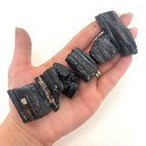 Raw Black Tourmaline, Natural Black Tourmaline, One Stone or Baggy, Rough Black Tourmaline