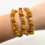Amber Chip Bracelet, Polished Amber Bracelet, Chip Amber Bracelet, Natural Amber Bracelet, GC-62