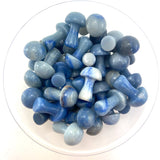 1" Blue Quartz Mushroom, Small Blue Quartz Mushroom, Blue Quartz Carving, Mushroom Carving Blue Quartz, P-122