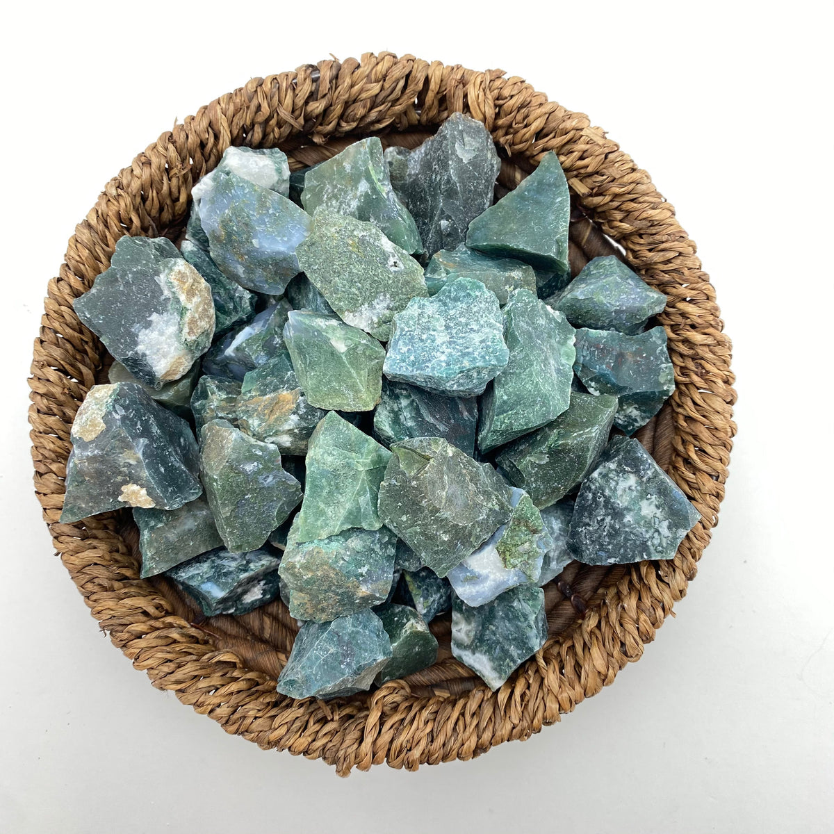 Shop Best Raw Moss Agate • The Green Crystal