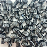 1" Larvikite Mushroom, Small Larvikite Mushroom, Larvikite Carving, Mushroom Carving Larvikite, P-128