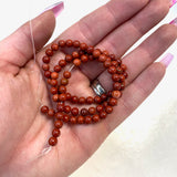 4mm Round Red Jasper Bead, Red Jasper Bead, Red Jasper Bead Strand, 16” Red Jasper Bead Strand