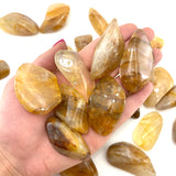 Yellow Hematoid Quartz, Tumbled Golden Healer, Tumbled Hematoid Quartz, T-148