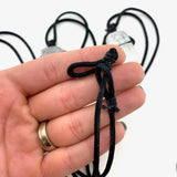 Quartz Point Necklace, Quartz Point on Cord, Large Quartz Pendant, J-16