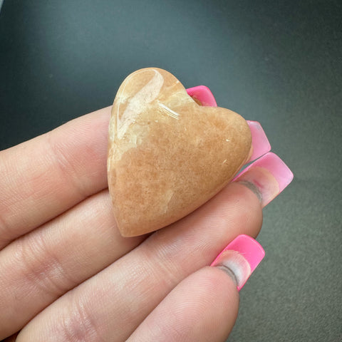 25g Pink Amazonite Heart Cabochons, Bulk or Wholesale Pink Amazonite Heart Cabochons, Pink Amazonite Heart Cabochon