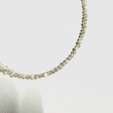 3mm Faceted Gemstone Necklace, Dainty Crystal Necklace, Natural Gemstone Necklace, Facet Gemstone Necklace
