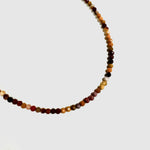 3mm Faceted Gemstone Necklace, Dainty Crystal Necklace, Natural Gemstone Necklace, Facet Gemstone Necklace
