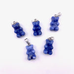 Sodalite Gummy Bear Pendant, Dainty Sodalite Bear Pendant, Sodalite Gummy Bear Charm, B-98