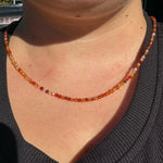 3mm Faceted Gemstone Necklace, Dainty Crystal Necklace, Natural Gemstone Necklace, Facet Gemstone Necklace