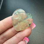 25g Prehnite Heart Cabochons, Bulk or Wholesale Prehnite Heart Cabochons, Prehnite Heart Cabochon