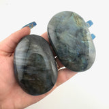 XL Labradorite Palm Stone, Flashy Labradorite Palm Stone, Oversized Labradorite Palm Stone