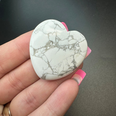 25g Howlite Heart Cabochons, Bulk or Wholesale Howlite Heart Cabochons, Howlite Heart Cabochon