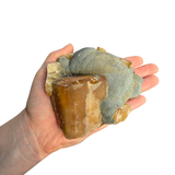 Golden Sugar Barite - Golden Barite with Druzy - Barite with Pyrite - Jiangxi Province - #1