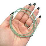 28" Long Faceted Gemstone Necklace - Dainty and Long Crystal Necklace - Magnetic Clasp Necklace