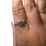 Sterling Silver Adjustable Gemstone Ring - Over 90 Options - Natural Crystal Ring