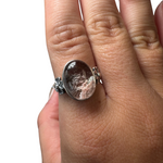 Sterling Silver Adjustable Gemstone Ring - Over 90 Options - Natural Crystal Ring