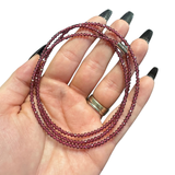 28" Long Faceted Gemstone Necklace - Dainty and Long Crystal Necklace - Magnetic Clasp Necklace