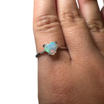 Sterling Silver Adjustable Gemstone Ring - Over 90 Options - Natural Crystal Ring