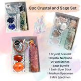 8pc Colored Crystal Set - Choose your color - Holiday Crystal Bundle - Crystal Gift Bundle