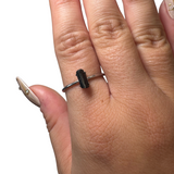 Sterling Silver Adjustable Gemstone Ring - Over 90 Options - Natural Crystal Ring