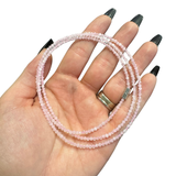 28" Long Faceted Gemstone Necklace - Dainty and Long Crystal Necklace - Magnetic Clasp Necklace